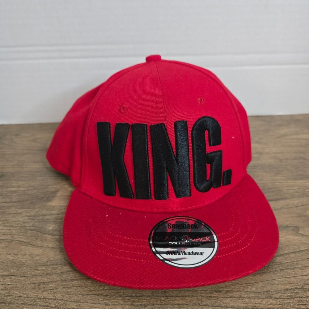 Red Snapback Hat "KING" Official Headwear